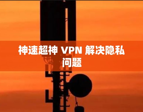 神速超神 VPN 解决隐私问题