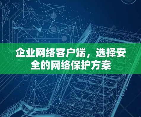 企业网络客户端，选择安全的网络保护方案