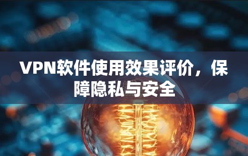 VPN软件使用效果评价,保障隐私与安全 VPN软件使用效果评价,保障隐私与安全
